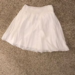 Cute, Fun, Pleated White Skirt